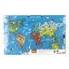 Puzzle magnetic Viga Toys World Map cu panou de marcat &icirc;n engleză (44508EN)