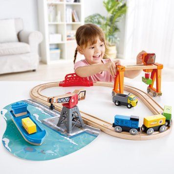 Hape Port Toy Railway (E3791)