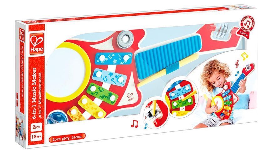 Mini orchestră de chitară pentru copii Hape 6 &icirc;n 1 (E0335) E0335 fotografie