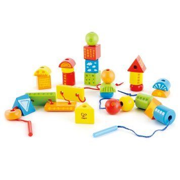 Cuburi de lemn-dantela figurine Hape (E1019)