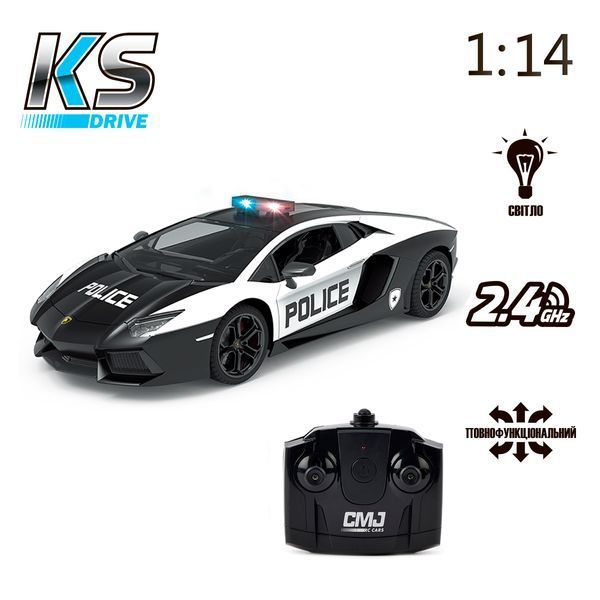 Автомобіль KS Drive на р/к - Lamborghini Aventador Police 114GLPCWB фото