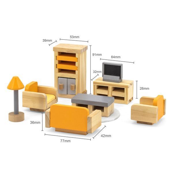 Mobilier din lemn pentru păpuși Viga Toys PolarB Living (44037) 44037 fotografie