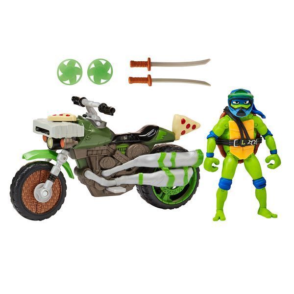 Vehicul de luptă cu o figură din seria &bdquo;Ninja Turtles MOVIE III&rdquo; - LEONARDO PE MOTOCICLETA 83431 fotografie