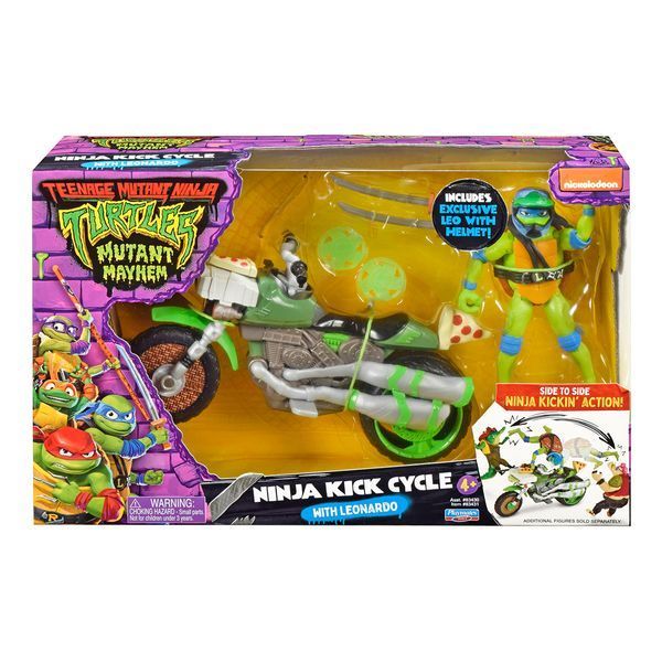 Vehicul de luptă cu o figură din seria &bdquo;Ninja Turtles MOVIE III&rdquo; - LEONARDO PE MOTOCICLETA 83431 fotografie