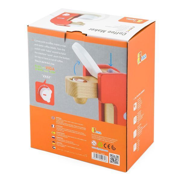 Filtru de cafea de jucărie din lemn Viga Toys (50234FSC)
