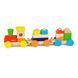 Cuburi colorate tren din lemn Viga Toys (51610) 51610 fotografie 1