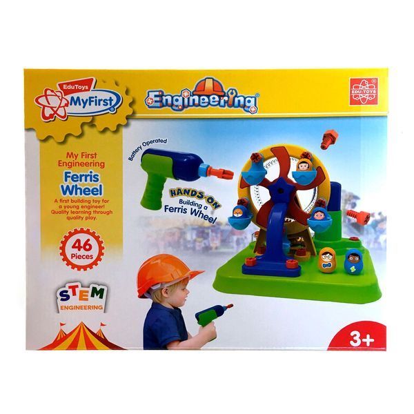 Kit de construcție Edu-Toys Roata Ferris cu unelte 46 de bucăți (JS025) JS025 fotografie