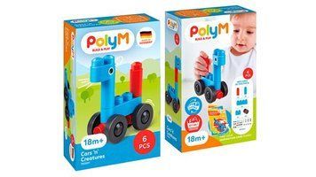 Конструктор PolyM Машинки і звірята 6 деталей (760001) 760001 фото