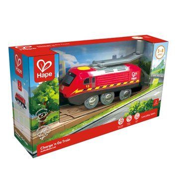 Tren de jucărie Hape către calea ferată (E3874)