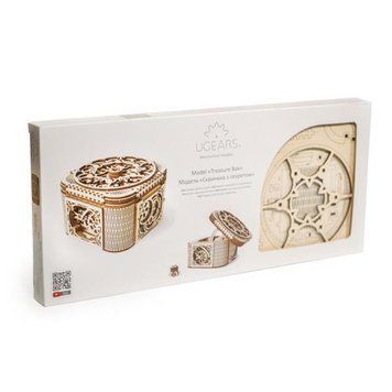 Дерев'яний механічний 3D конструктор Ugears Скринька з секретом (70031) 70031 фото