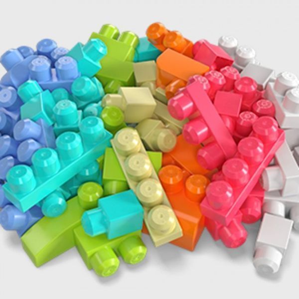 Конструктор Mega Bloks First Builders рожевий у мішку 60 деталей (DCH54) DCH54 фото