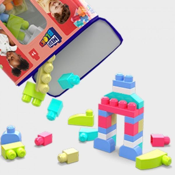 Конструктор Mega Bloks First Builders рожевий у мішку 60 деталей (DCH54) DCH54 фото