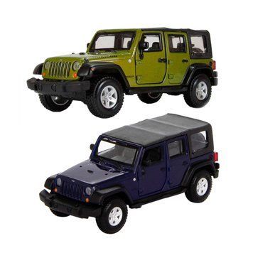 Автомодель - JEEP WRANGLER UNLIMITED RUBICON (асорті зелений металік, темно-синій 1:32) 18-43012 фото
