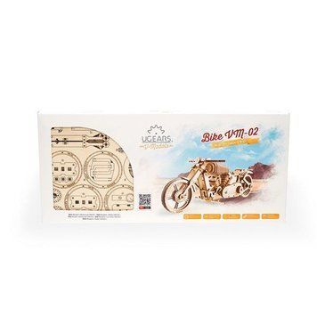 Дерев'яний механічний 3D конструктор Ugears Байк (70051) 70051 фото