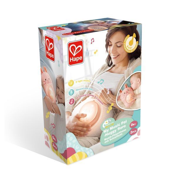 Музична іграшка-нічник Hape Зайчик рожевий (E0114) E0114 фото
