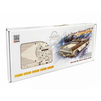 Дерев'яний механічний 3D конструктор Ugears Кабріолет мрії VM - 05 (70073) 70073 фото
