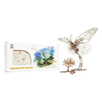 Дерев'яний механічний 3D конструктор Ugears Метелик (70081) 70081 фото