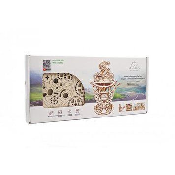 Дерев'яний механічний 3D конструктор Ugears Автоматон Велосипедист (70148) 70148 фото