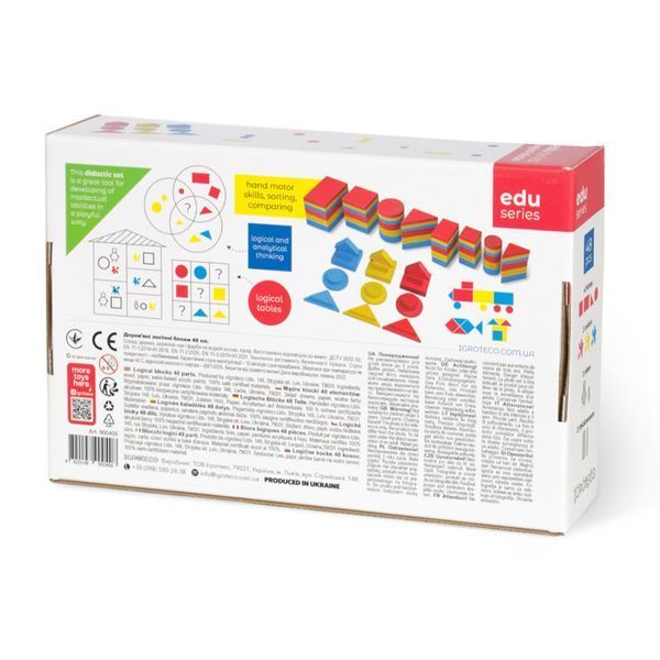 Igroteco 900408 Set Educativ Dienes Logic Blocks, 48 900408 fotografie