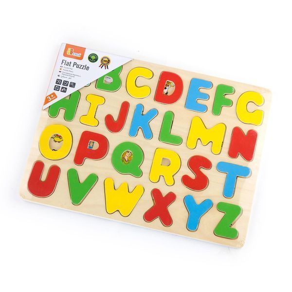 Puzzle din lemn Viga Toys alfabet englezesc, litere mari (58543)