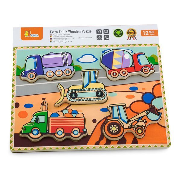 Дерев'яна рамка-вкладиш Viga Toys Спецмашини (56439) 56439 фото
