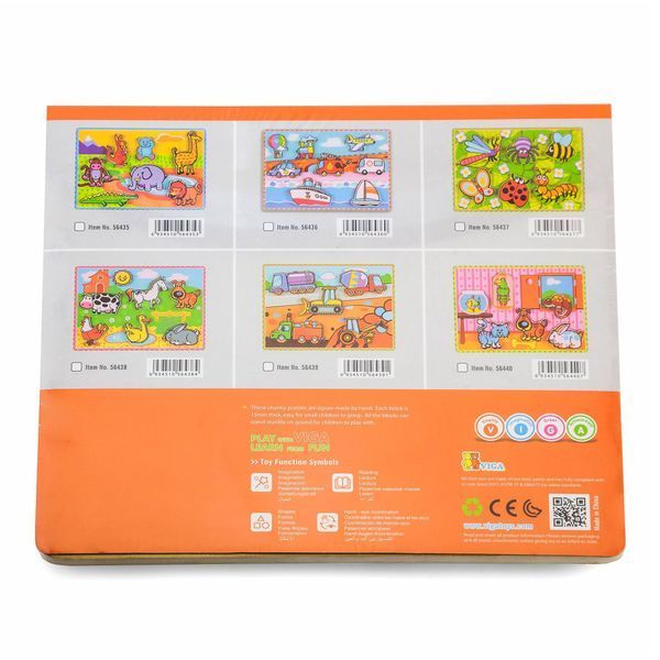 Дерев'яна рамка-вкладиш Viga Toys Спецмашини (56439) 56439 фото