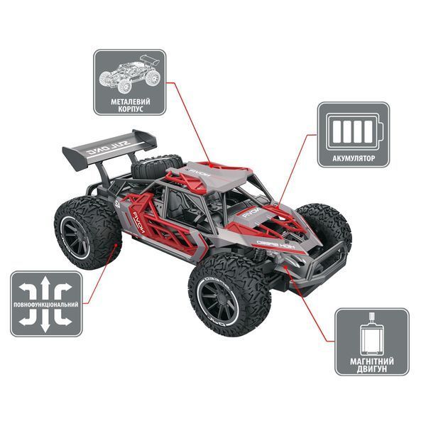 Автомобіль Metal Crawler з р/к &ndash; Nova (сіро-червоний, 1:16) SL-231RHGR фото