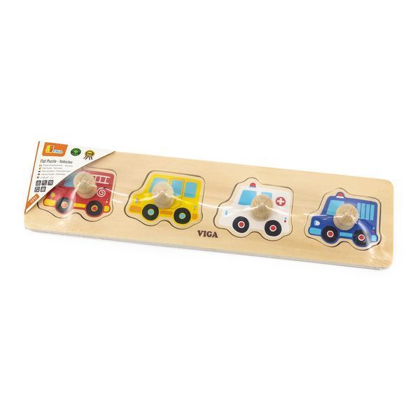 Viga Toys cadru inserat cu m&acirc;nere Mașini (44535) 44535 fotografie